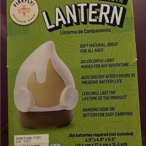 LED Lantern - White and Brown